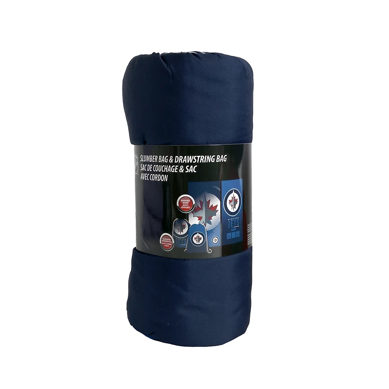 Sac de couchage bleu des Jets de Winnipeg