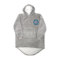 Gray Winnipeg Jets Game Time Hoodie Blanket
