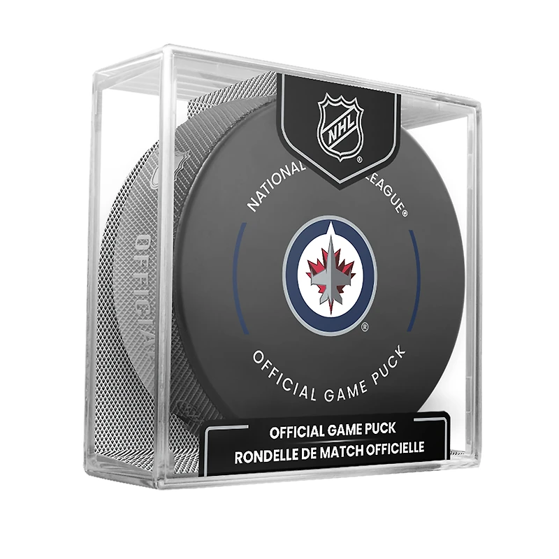 Rondelle de match officielle Inglasco des Jets de Winnipeg pour la saison 2022-23