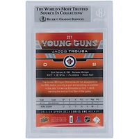 Jacob Trouba Winnipeg Jets autographié 2013-14 Upper Deck Series 1 Young Guns #237 Beckett Fanatics Witnessed Rookie Card