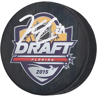 Kyle Connor Winnipeg Jets Autographed 2015 Draft Logo Hockey Puck