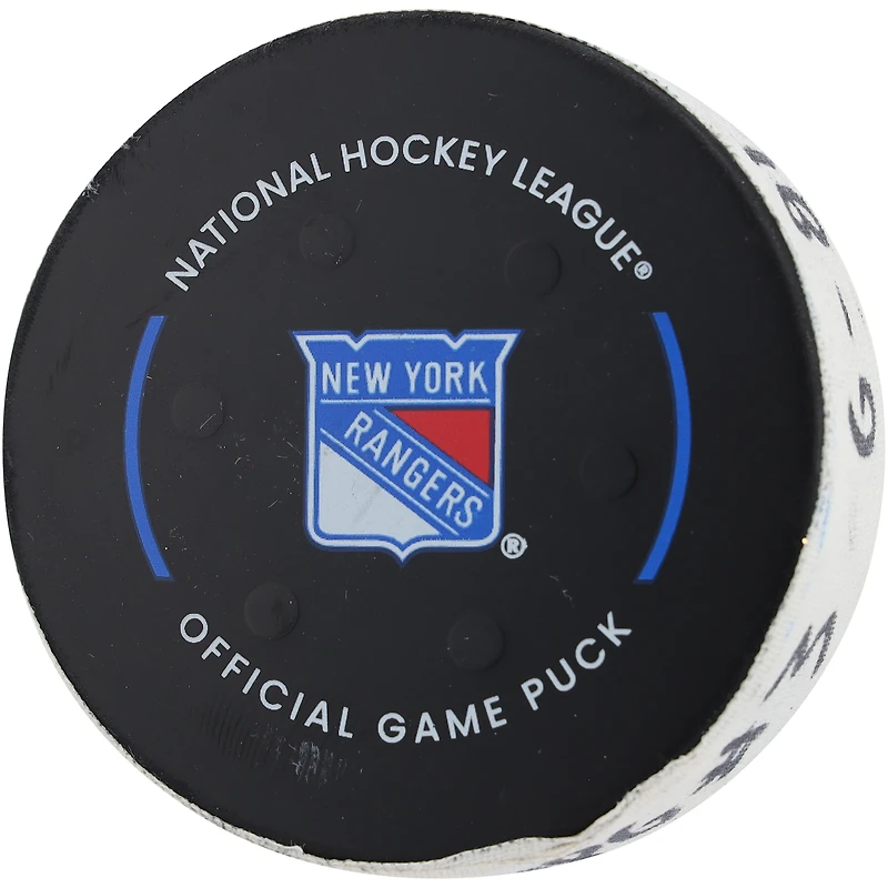 Kyle Connor Winnipeg Jets Game-Used Goal Puck from November 12, 2024 vs. New York Rangers - First of Two Goals Scored