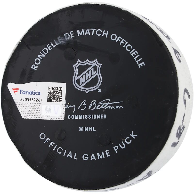Kyle Connor Winnipeg Jets Game-Used Goal Puck from November 12, 2024 vs. New York Rangers