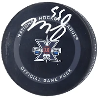 Rondelle de match officielle autographiée par Mark Scheifele des Jets de Winnipeg pour le 10e anniversaire de la saison