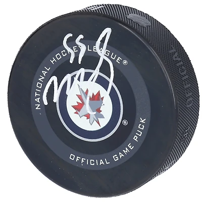 Rondelle de jeu officielle dédicacée par Mark Scheifele des Jets de Winnipeg, modèle 2019