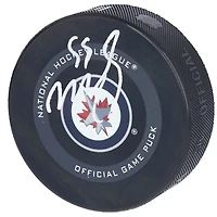 Rondelle de jeu officielle dédicacée par Mark Scheifele des Jets de Winnipeg, modèle 2019