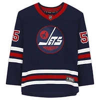 Mark Scheifele Jets de Winnipeg dédicacé chandail d'échappée des fanatiques alternatifs bleus