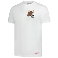 T-shirt en peluche blanc pour homme Mitchell & Ness avec logo Winnipeg Jets