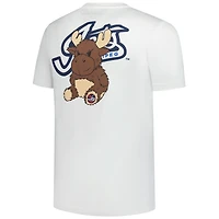 T-shirt en peluche blanc pour homme Mitchell & Ness avec logo Winnipeg Jets