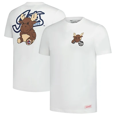 Men's Mitchell & Ness White Winnipeg Jets Plush Doll T-Shirt