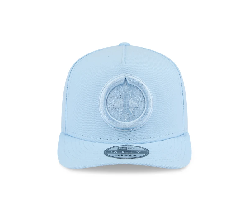 Casquette ajustable 9FIFTY bleu clair pour homme New Era avec logo ton sur ton des Jets de Winnipeg