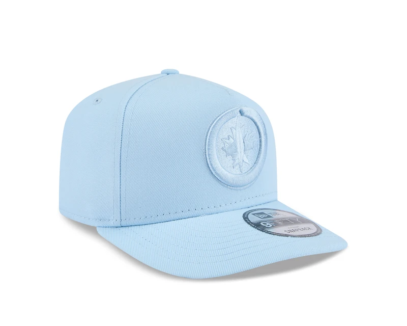 Casquette ajustable 9FIFTY bleu clair pour homme New Era avec logo ton sur ton des Jets de Winnipeg