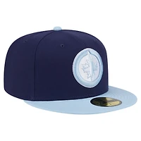Men's New Era  Navy/Light Blue Winnipeg Jets Color Pack Two-Tone 59FIFTY Fitted Hat