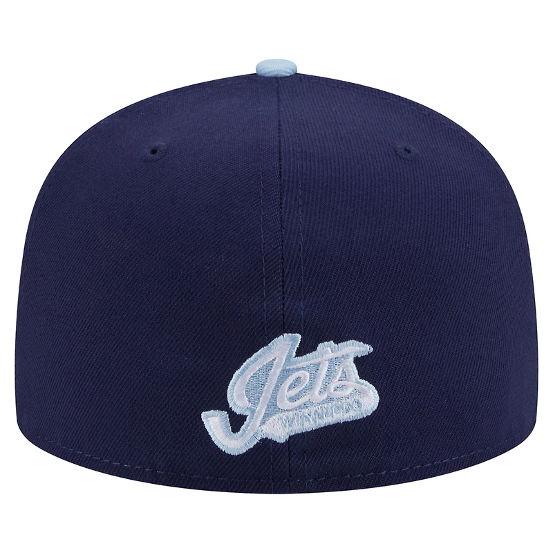 Men's New Era  Navy/Light Blue Winnipeg Jets Color Pack Two-Tone 59FIFTY Fitted Hat