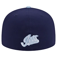 Men's New Era  Navy/Light Blue Winnipeg Jets Color Pack Two-Tone 59FIFTY Fitted Hat