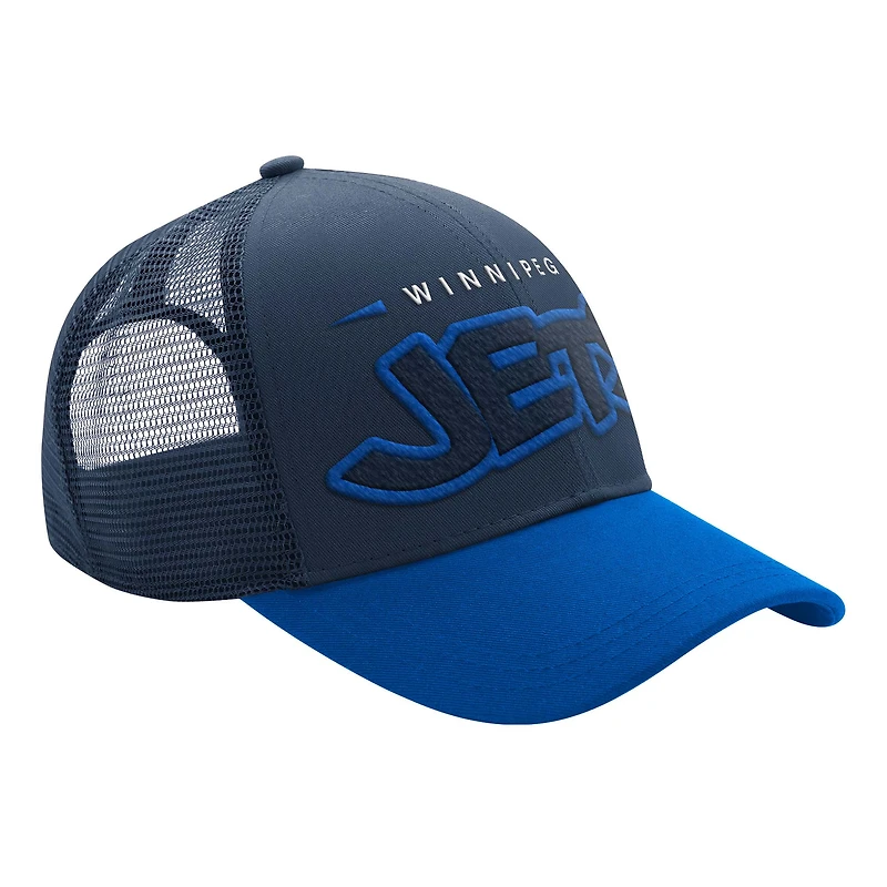Casquette de camionneur ajustée Starter Blue Winnipeg Jets pour homme