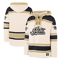 Men's '47  Cream Winnipeg Jets Nilley Superior Lacer Fleece Hoodie