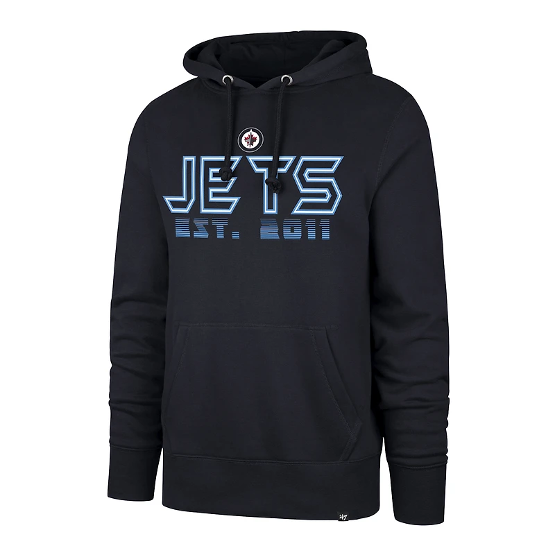 Men's '47 Navy Winnipeg Jets Byline Headline Pullover Hoodie