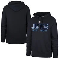 Men's '47 Navy Winnipeg Jets Byline Headline Pullover Hoodie