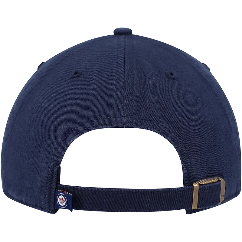 Casquette ajustable Clean Up des Jets de Winnipeg '47 bleu marine pour hommes