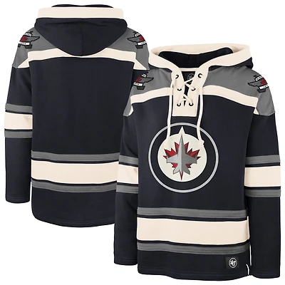 Sweat à capuche Superior Lacer bleu marine Winnipeg Jets '47 pour homme