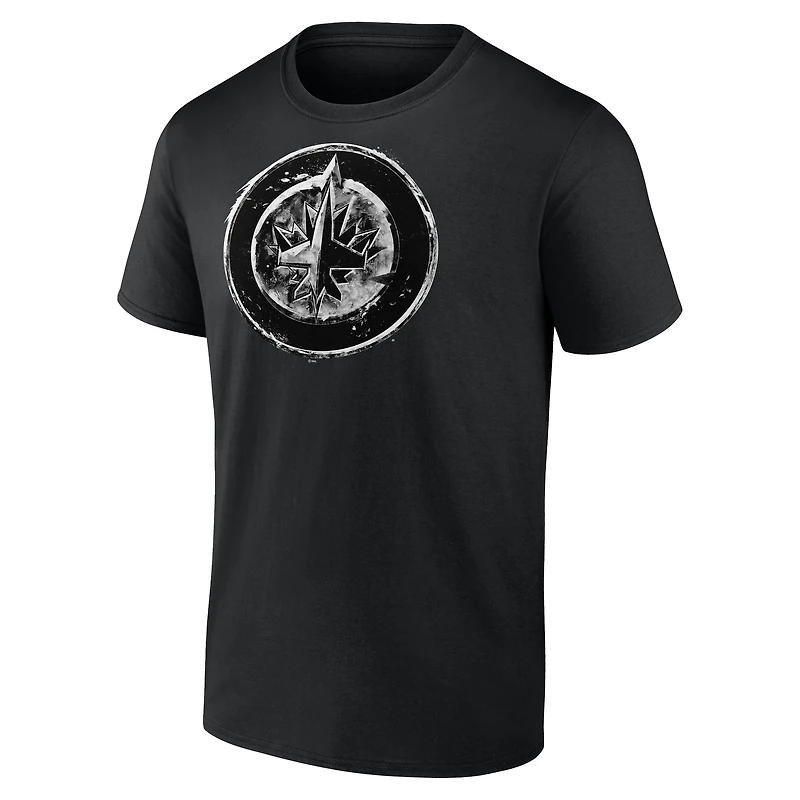 T-shirt noir Iced Out pour homme des Jets de Winnipeg