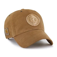 Casquette ajustable Carhartt x '47 marron Winnipeg Jets Dyed Clean Up pour homme