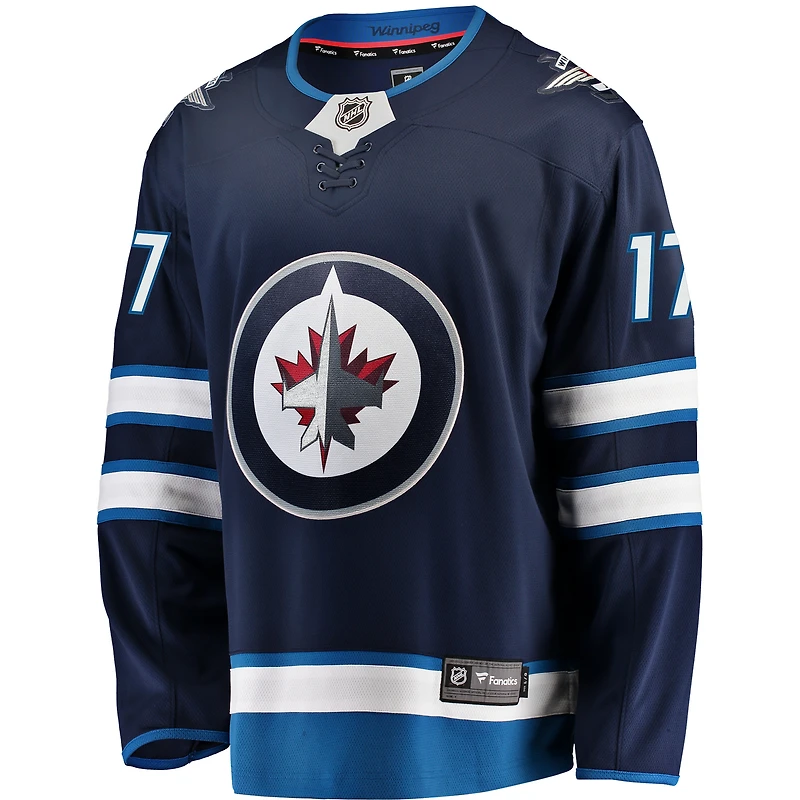 Men's Fanatics Adam Lowry Navy Winnipeg Jets Breakaway - Jersey