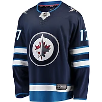 Maillot réplique Breakaway des Jets de Winnipeg la marine Adam Lowry Fanatics pour hommes