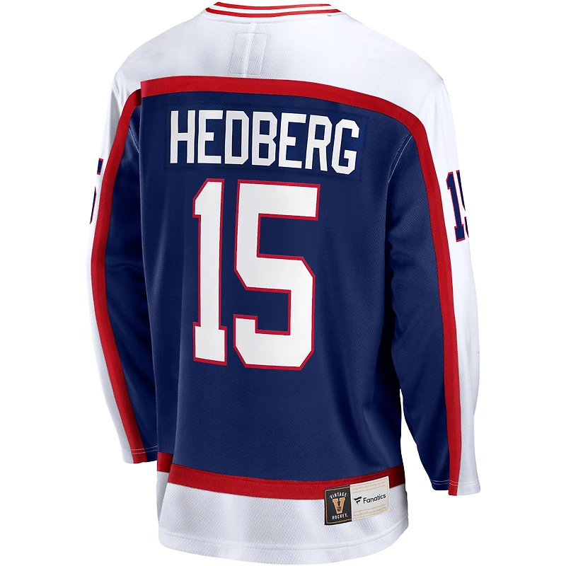 Men's Fanatics Anders Hedberg Blue Winnipeg Jets Premier Breakaway Retired Player - Jersey