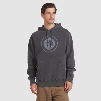 Sweat à capuche en polaire noir pour hommes Fanatics Winnipeg Jets fabriqué au Canada