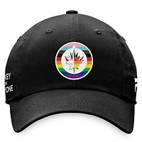 Casquette réglable noire avec logo de l'équipe des Jets de Winnipeg Fanatics pour hommes