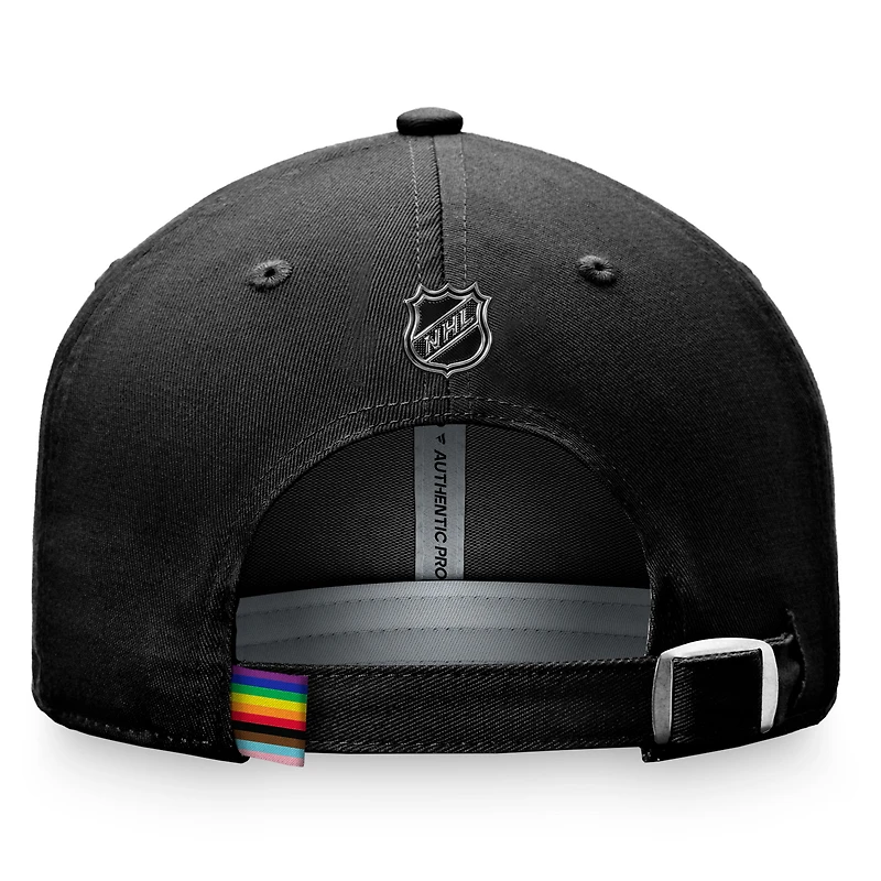 Casquette réglable noire avec logo de l'équipe des Jets de Winnipeg Fanatics pour hommes
