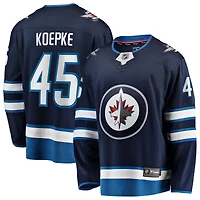 Men's Fanatics Cole Koepke Navy Winnipeg Jets Home Breakaway Jersey