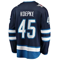 Men's Fanatics Cole Koepke Navy Winnipeg Jets Home Breakaway Jersey
