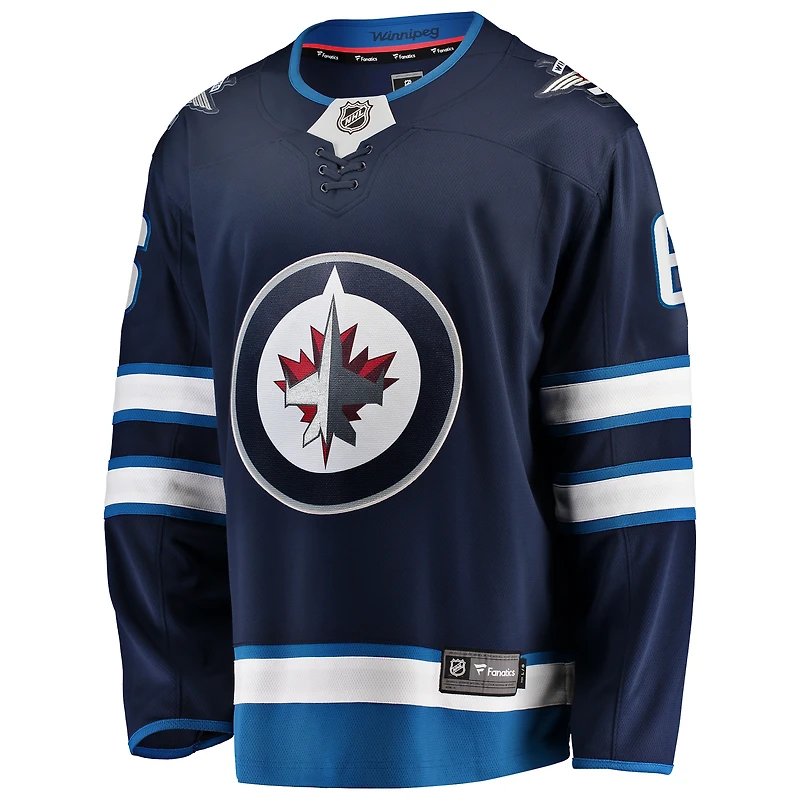 Fanatics pour hommes Colin Miller bleu marine Jets de Winnipeg domicile Premier maillot joueur échappé