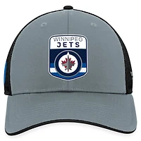 Men's Fanatics  Gray/Black Winnipeg Jets Authentic Pro Home Ice Trucker Adjustable Hat