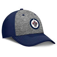 Men's Fanatics Gray/Navy Winnipeg Jets Fundamental Top Shelf 2-Tone Flex Hat