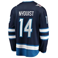 Maillot Fanatics Gustav Nyquist bleu marine pour homme, équipe de Winnipeg Jets, domicile Breakaway