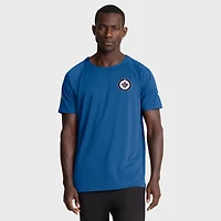 T-shirt raglan authentique Pro Rink bleu chiné Fanatics pour homme des Jets de Winnipeg