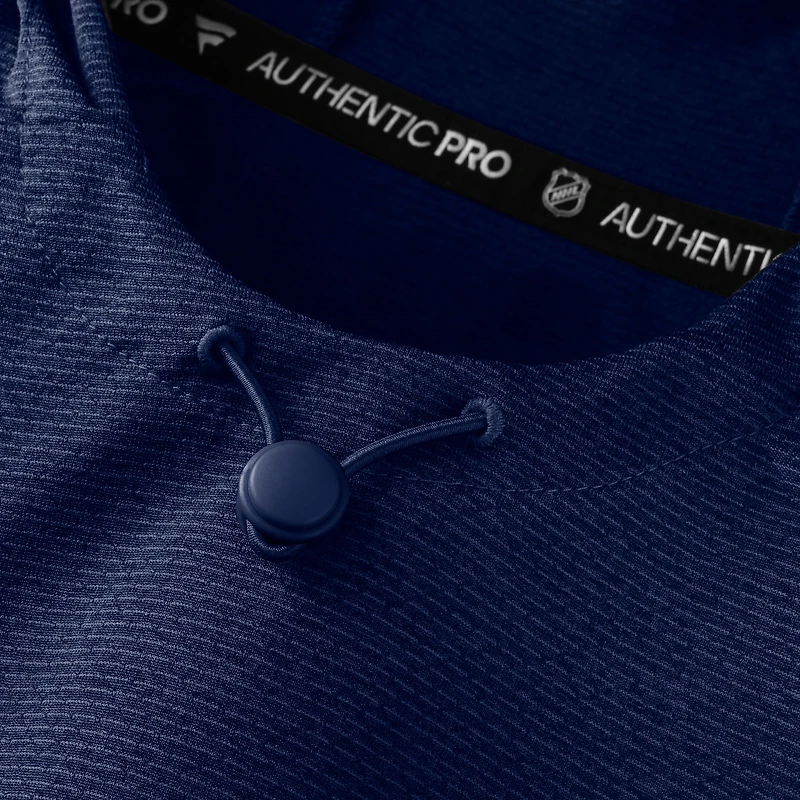 Sweat à capuche raglan authentique Pro Rink pour homme Fanatics Heather Navy des Jets de Winnipeg