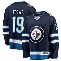 maillot Jonathan Toews bleu marine pour homme Fanatics des Jets de Winnipeg
