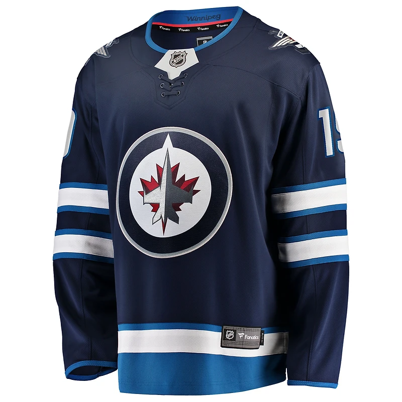 maillot Jonathan Toews bleu marine pour homme Fanatics des Jets de Winnipeg