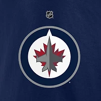 Men's Fanatics Kyle Connor Navy Winnipeg Jets Authentic Stack Name & Number T-Shirt