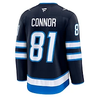Maillot de joueur à domicile Premium bleu marine Kyle Connor Winnipeg Jets pour hommes Fanatics