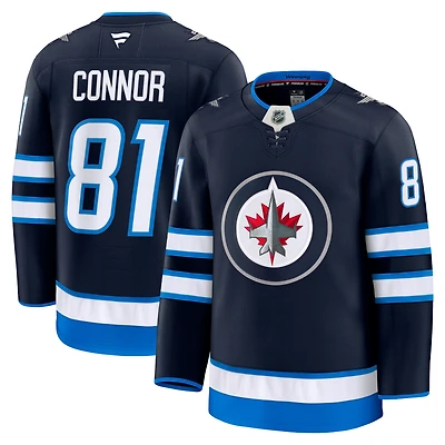 Maillot de joueur à domicile Premium bleu marine Kyle Connor Winnipeg Jets pour hommes Fanatics