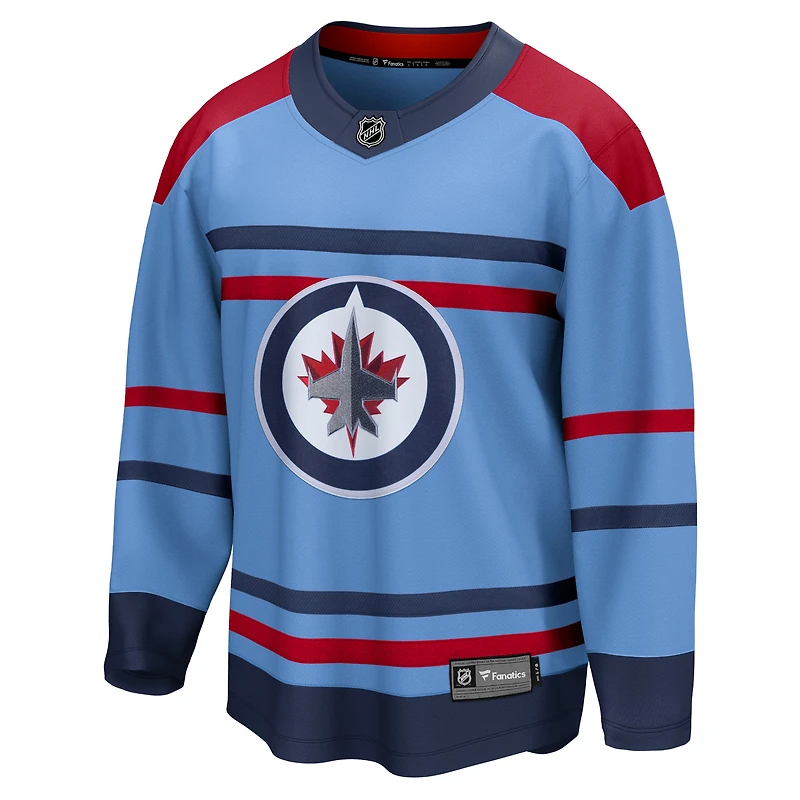 Men's Fanatics Light Blue Winnipeg Jets Alternate Anniversary Breakaway Jersey