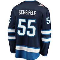 Maillot de réplique Breakaway des Jets Winnipeg la marine Fanatics Mark Scheifele pour hommes