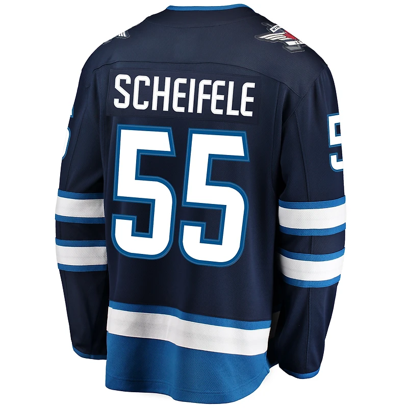 Men's Fanatics Mark Scheifele Navy Winnipeg Jets Home Breakaway Jersey