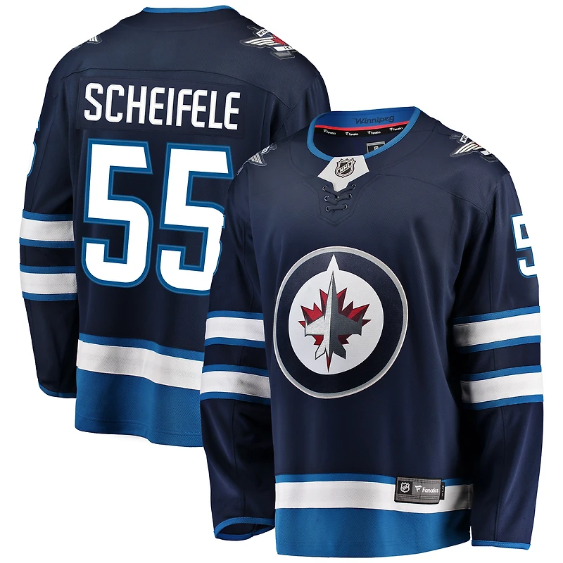 Men's Fanatics Mark Scheifele Navy Winnipeg Jets Home Breakaway Jersey